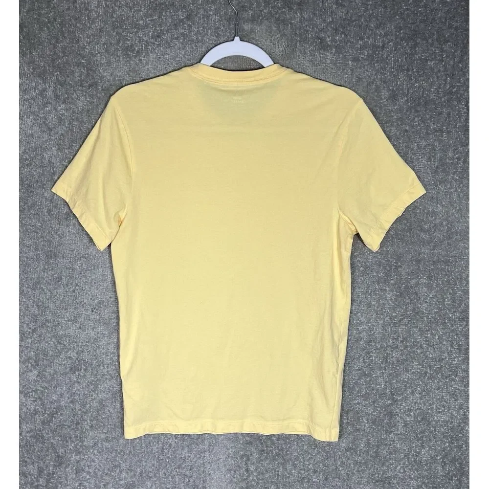 J Crew‎ Washed Cotton Jersey Tee Shirt Mens Size Small Yellow Crew Neck T-Shirt